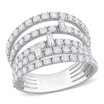 2 CT TW Diamond Split Shank Ring in 14K White Gold