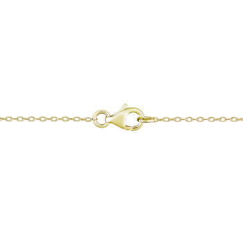 1 7/8 CT TGW Created White Sapphire Halo Necklace in Yellow Plated
Sterling Silver