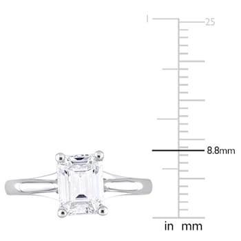 1-3/4 CT DEW Moissanite Solitaire Engagement Ring