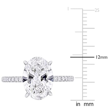 3 1/6 CT TW Lab-Grown Diamond Engagement Ring in 14K White Gold