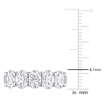2-1/2 CT DEW Created Moissanite Semi Eternity Ring in 10K White Gold