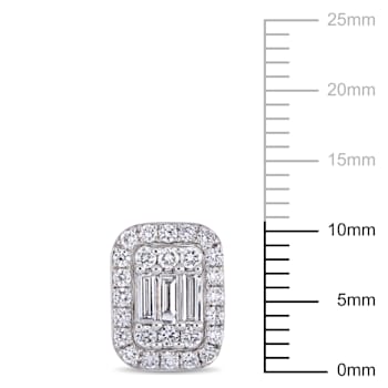 3/4 CT TW Diamond Stud Earrings in 14k White Gold