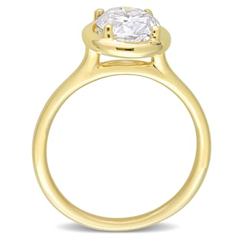 2 CT DEW Oval-Shaped Lab Created Moissanite Engagement Ring in 10K
Yellow Gold