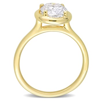 2 CT DEW Oval-Shaped Lab Created Moissanite Engagement Ring in 10K
Yellow Gold