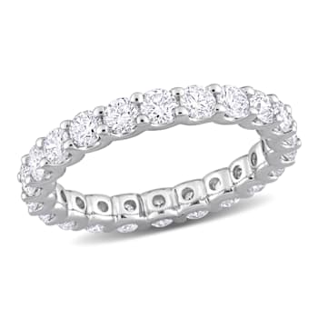 2 1/5 CT TGW Lab Grown Diamond Eternity Band in 14K White Gold - Size 8