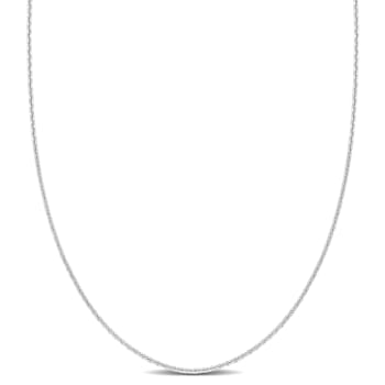 Cable Chain Necklace in Platinum, 16 in