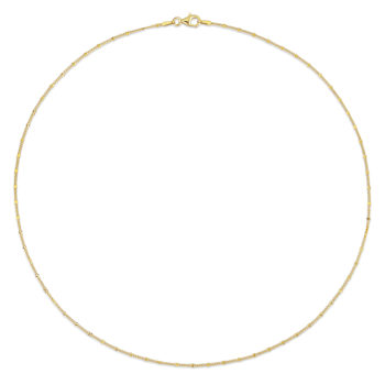Fancy Curb Link Necklace in Yellow Plated Sterling Silver
