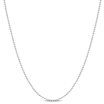 1MM Ball Chain Necklace in Sterling Silver