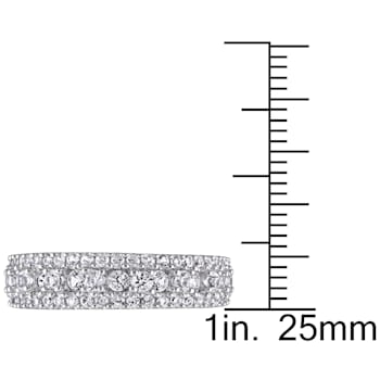 1 1/3 CT TGW Created White Sapphire Anniversary Band in Sterling Silver