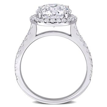 3 5/8 CT TW Lab-Grown Diamond Halo Engagement Ring in 14K White Gold
