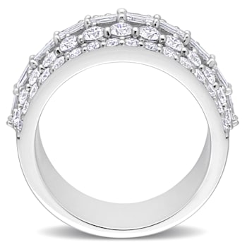 2 4/5 CT TW Diamond Multi-Row Semi-Eternity Ring in 14K White Gold