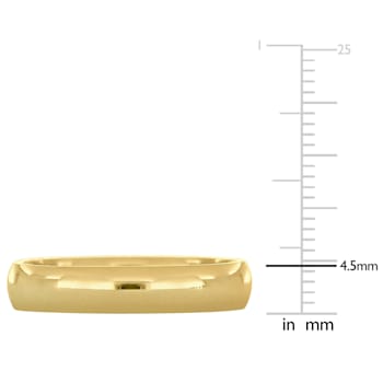 Men's 4.5mm Polished Finish Comfort Fit Wedding Band in 14K Yellow Gold