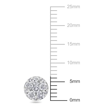 1/2 CT TW Diamond Stud Earrings in 10k White Gold