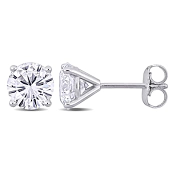 2 CT TW Lab-Grown Diamond Stud Earrings in 14K White Gold (IGI Certified)