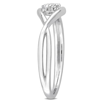 Diamond Accent Infinity Promise Ring in Sterling Silver