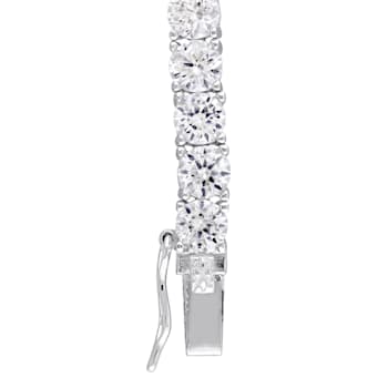 14 1/4 CT TGW Created White Sapphire Bracelet in Sterling Silver