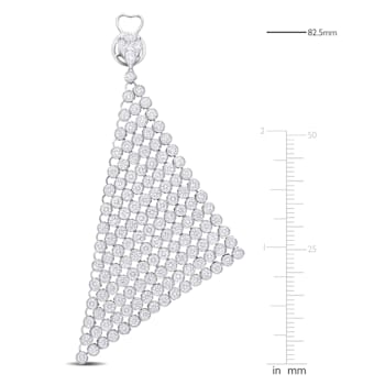 13 5/8 CT TW Multi-Shape Diamond Dangle Earrings in 14K White Gold