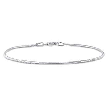 1.2MM Snake Chain Bracelet in Sterling Silver