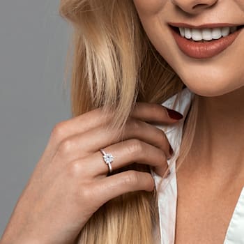 1 CT TW Lab-Grown Diamond Engagement Ring in 14K White Gold