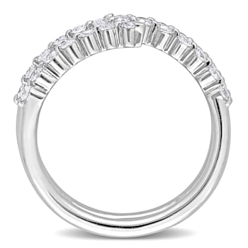 1/2 CT TW Diamond Coil Ring in Platinum
