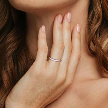 1/3 CT TW Lab-Grown Diamond Anniversary Ring in 14K White Gold