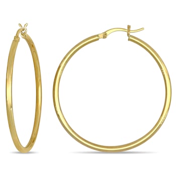 40mm Hoop Earrings in 10k Yellow Gold