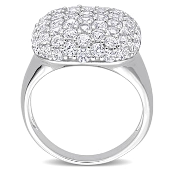 4 3/4 CT TGW Created White Sapphire Cocktail Ring in Sterling Silver