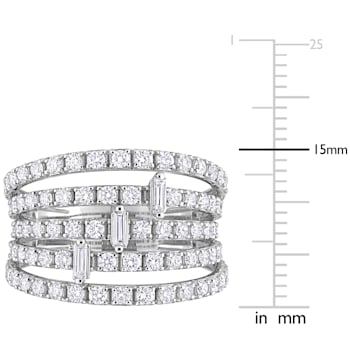 2 CT TW Diamond Split Shank Ring in 14K White Gold
