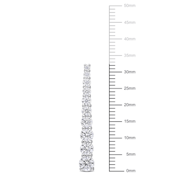 2 3/4 CT DEW Created Moissanite Journey Earrings in Sterling Silver