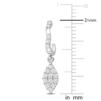 3/8 CT TW Diamond Dangle Earrings in 14K White Gold