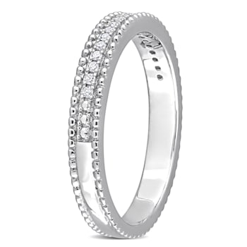 1/10 CT TW Diamond Eternity Ring in Sterling Silver