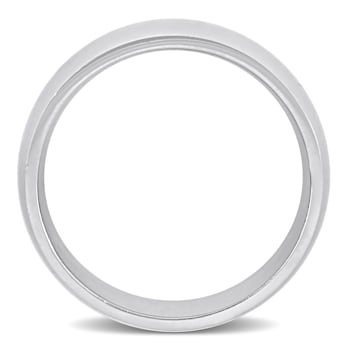 Men's 7.5mm Comfort Fit Wedding Band in 14K White Gold