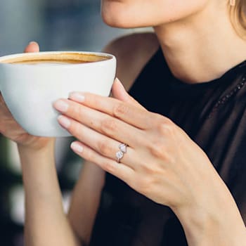 2 CT TGW Lab Grown Diamond 2-Stone Engagement Ring in 14K White Gold