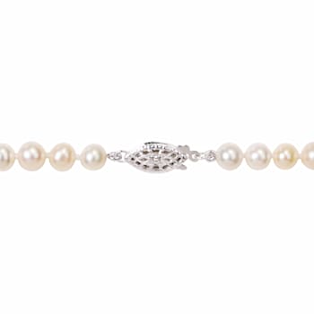 5 - 6 MM Freshwater Cultured Pearl 24" Strand with Sterling Silver Clasp
