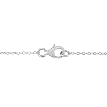1 1/2 CT DEW Created Moissanite Teardrop Halo Necklace in Sterling Silver
