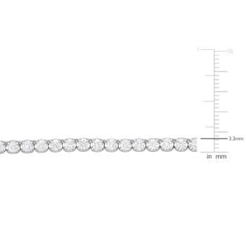 7ctw Lab-Grown Diamond Tennis Necklace in 14K White Gold