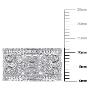 1/4 CT TW Diamond Vintage Ring in Sterling Silver