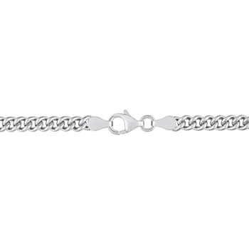 4.4MM Curb Link Chain Necklace in Sterling Silver
