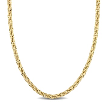 4mm Infinity Rope Chain Necklace in 14k Yellow Gold, 20 in