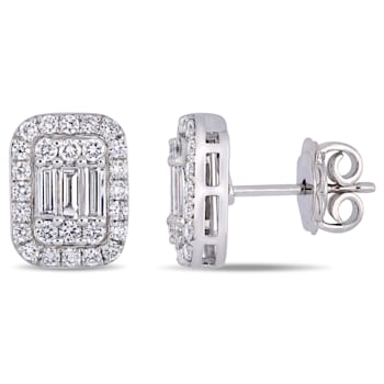 3/4 CT TW Diamond Stud Earrings in 14k White Gold