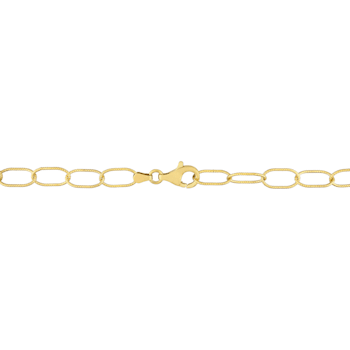 6.5MM Twisted Rolo Chain Bracelet in 18K Yellow Gold Over Sterling Silver