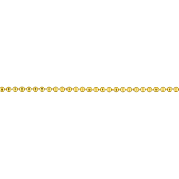1MM Ball Chain Bracelet in 18K Yellow Gold Over Sterling Silver