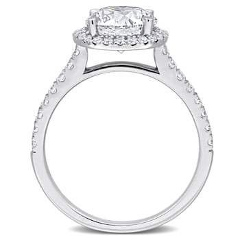 2 3/8 CT TW Lab-Grown Diamond Halo Engagement Ring in 14K White Gold