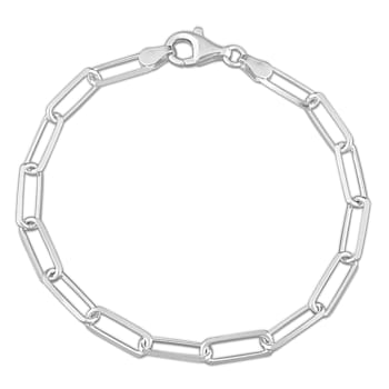 5MM Polished Paperclip Chain Bracelet in Sterling Silver