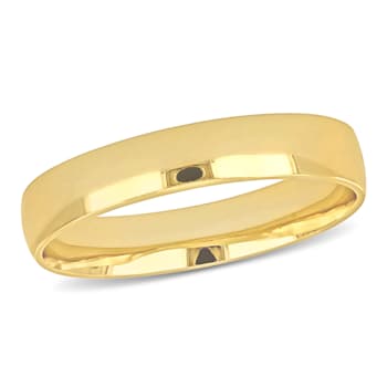 Ladies 4mm Polished Finish Wedding Band in 14K Yellow Gold