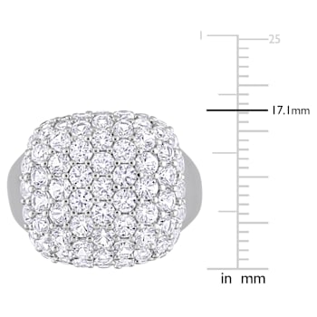 4 3/4 CT TGW Created White Sapphire Cocktail Ring in Sterling Silver