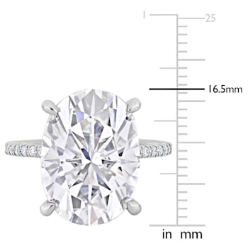8-1/10 CT DEW Created Moissanite Engagement Ring in 10K White Gold