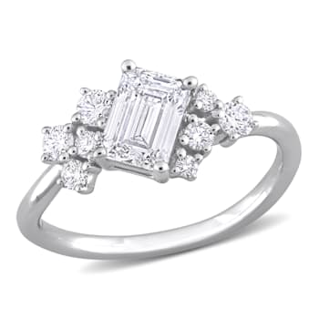 1 1/3 CT TGW Lab Grown Diamond Engagement Ring in 14K White Gold