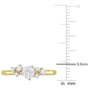 1/2 CT TW Diamond Ring in 14K Yellow Gold