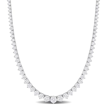 12 1/2 CT TW Diamond Tennis Necklace in Platinum